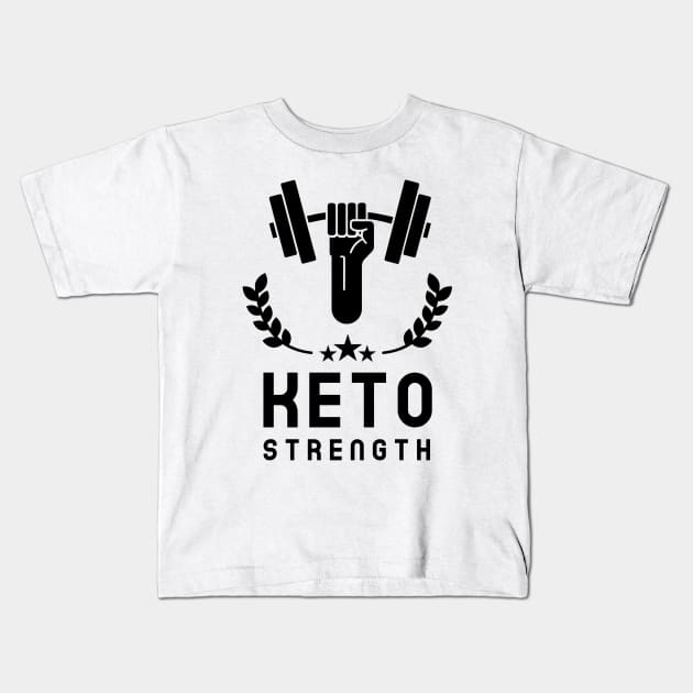 Gym Keto Strength Kids T-Shirt by OldCamp